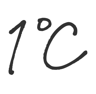 1℃